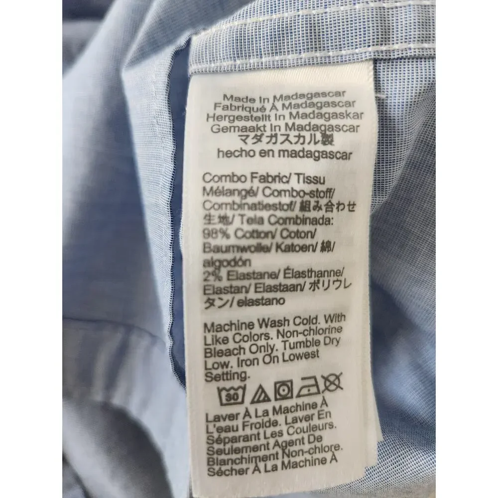 NWT J. Crew Men's Slim-Fit Flex Casual Shirt Blue M